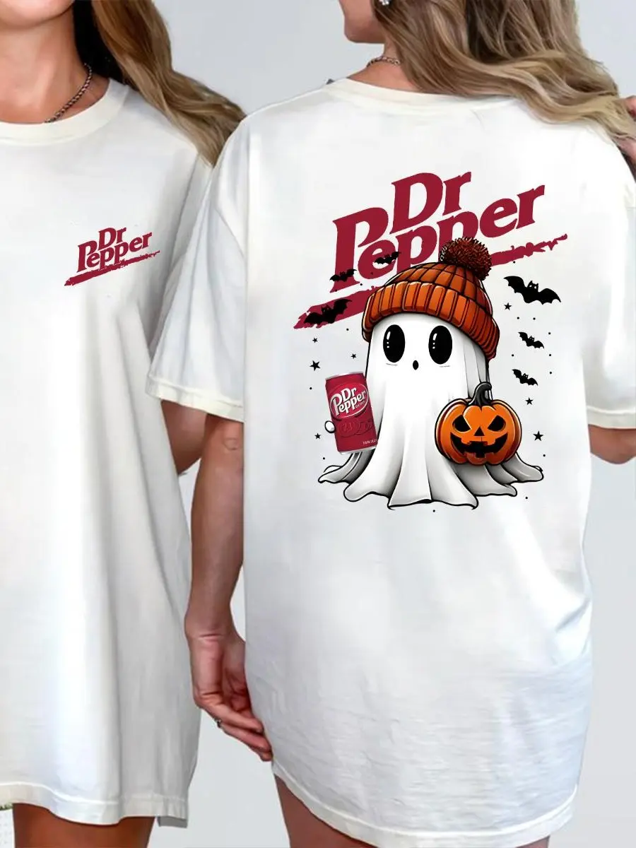 Funny Boo Ghost Beer Cute Pumpkin Halloween 2 Sided T-Shirt, Beer Shirt For Men And Women, Halloween Trendy Shirt, T-shirt for Men for Women Menswear Top