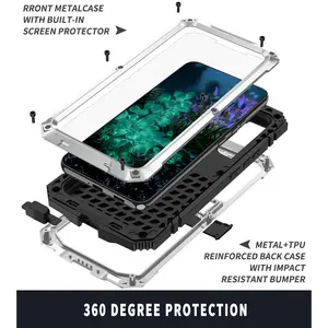 Rugged Armor Shockproof Protective Case for Samsung Galaxy S26 S24 S23 S22 S21 Ultra S20 Plus Note 20 A32 5G Aluminum Metal Diamond Screen Protector Cover