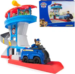 Paw Patrol Lookout Tower, 20-Inch Tower with Chase Action Figures, Rescue Vehicle & Launcher, Kids Toys for Boys & Girls Ages 3 and Up