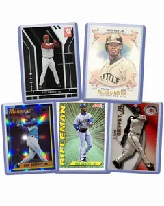 Ken Griffey Jr. Baseball Cards (5) ASSORTED MLB baseball Trading Cards - Perfect for any collector or gift