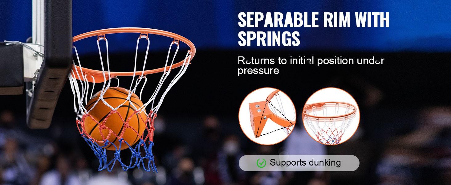 18-Inch Indoor Outdoor Basketball Rim Replacement Kit: Heavy Duty Q235 Steel Flex Rim With Net, Wall Or Door Mounted Hoop, Standard Hanging Basketball Hoop For Kids And Adults, Durable Outdoor Indoor Rim Construction 18-Inch Indoor Outdoor Basketball Rim Replacement Kit: Heavy Duty Q235 Steel Flex Rim With Net, Wall Or Door Mounted Hoop, Standard Hanging Basketball Hoop For Kids And Adults, Durable Outdoor Indoor Rim Construction