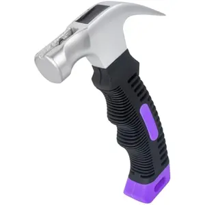 Small Claw Hammer - Mini Hammer for Women&Kids, Camping Hammer, Stubby Tack Hammer, Nail Hammer with Magnetic (Purple)