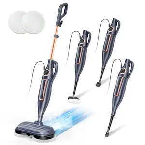 [MemorialDay]DEVOAC VM6 Electric Rotating Steam Mop & Household Steam Cleaner, 10-in-1 Steam Mop, 3 Adjustable Steam Levels,Floors Clean, Kitchen, Tiles, Walls, Cabinets, Gaps; Fast Heat-Up, Removes Grease and Grime, Multi-Purpose Cleaning Tool
