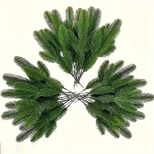 50 Pieces Plastic Artificial Pine Needles for DIY Crafts, Home Decor, Wreaths, Garden Decoration, All Seasons Display, Holiday Decorations