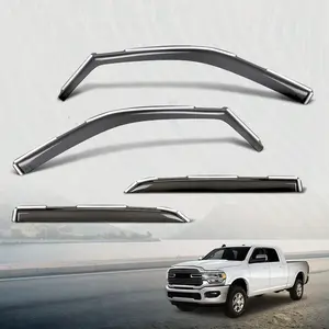 Fit For 2019-2026 Ram 2500/3500 Crew Cab Rain Guards Window Vent Visor Deflector