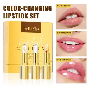 Color Changing Lipstick Set, 1 Count Long Lasting Moisturizing Lipstick, Glossy Lip Glaze Stick, Plumping Lipstick for Girls & Women, Makeup