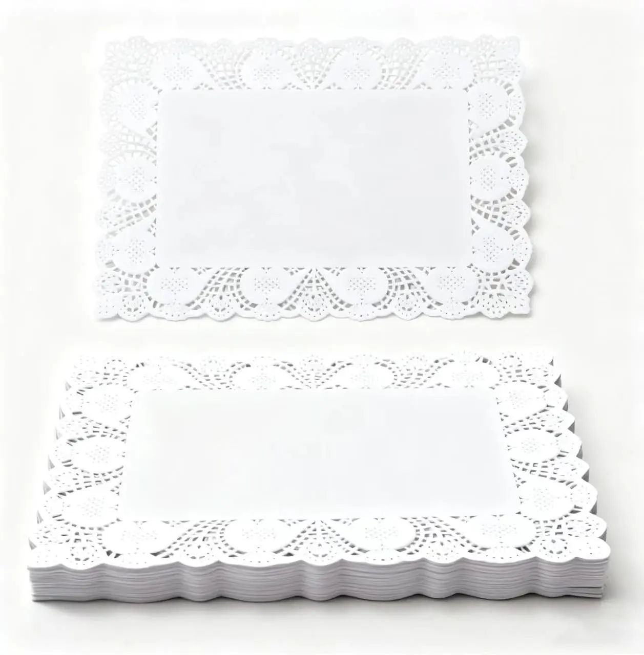 Paper Placemats 15.5 x 11.7 in White 150-Pack Disposable Lace Doilies for Wedding Tables & Parties