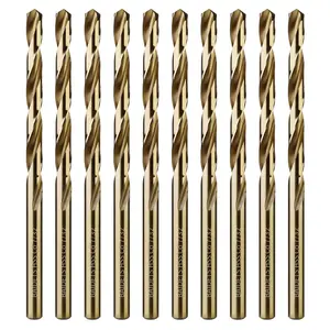 7/32 Inch Cobalt Drill Bits - Set of 10 count,  M35 High Speed Steel Jobber Drill Bits, Twist Drill Bits Set for Hard Metal, Stainless Steel, Cast Iron, Plastic and