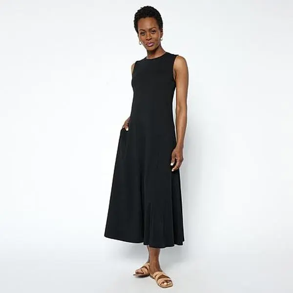 MarlaWynne WynneLayers Cotton Spandex Jersey Midi Tank Dress