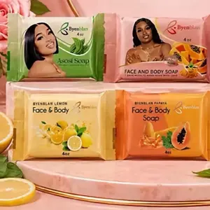 4 PCS Mix Byenblan Soap 7oz each-Asosi,byennea,lemon,papaya-skin care