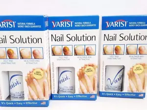Varisi Nail Formula -3 Pack Stronger Nails Treatment with Thymol for Clear Healthy Looking Nails 1/2 oz US Made Solution Manicure