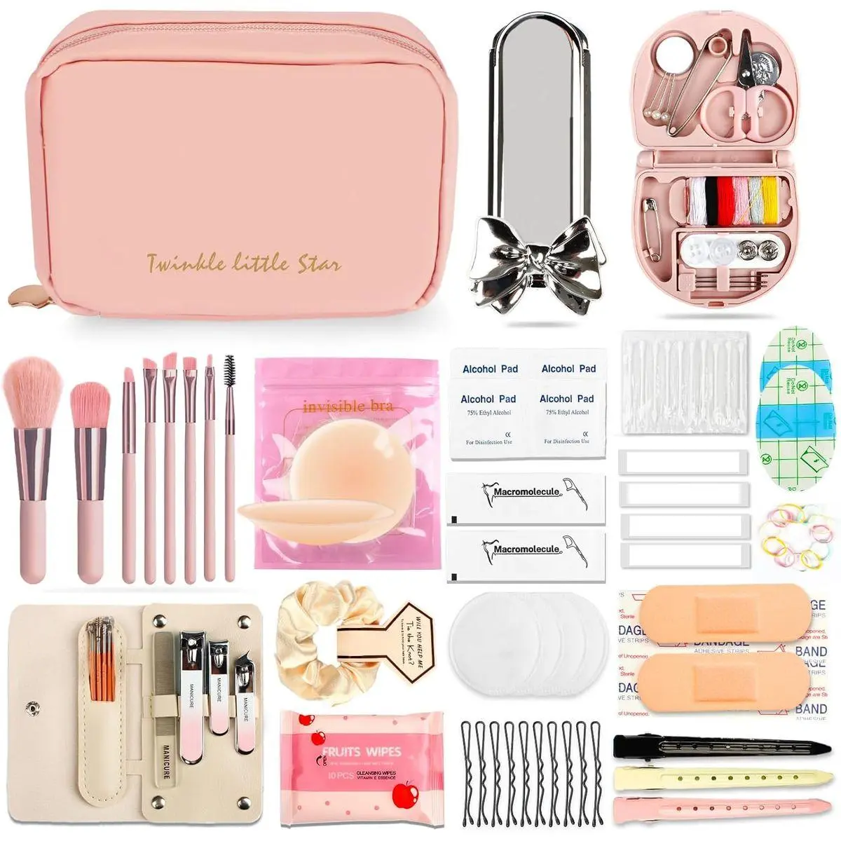 Bridal Emergency Kit 40+ Wedding Day Essentials Survival Set for Bride & Bridal Party