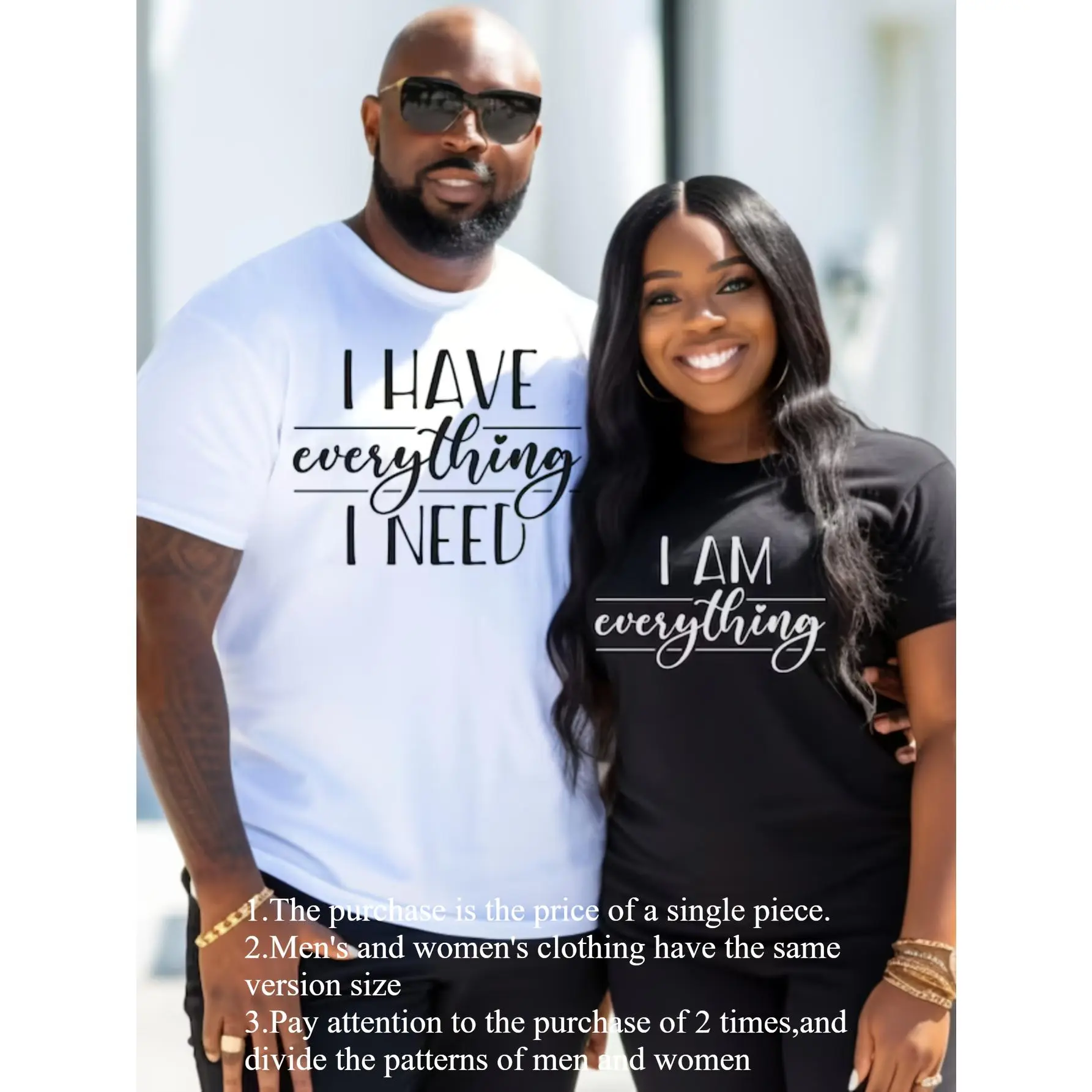 1pc Matching Couples I Have Everything I Need Shirts| Valentines Gift, Valentine Matching Shirt, Husband And Wife Shirt, Husband Wife Shirts, Best Gifts For Wives And Husbands For Christmas| Regular Fit, Crew Neck, Medium Stretch Fabric