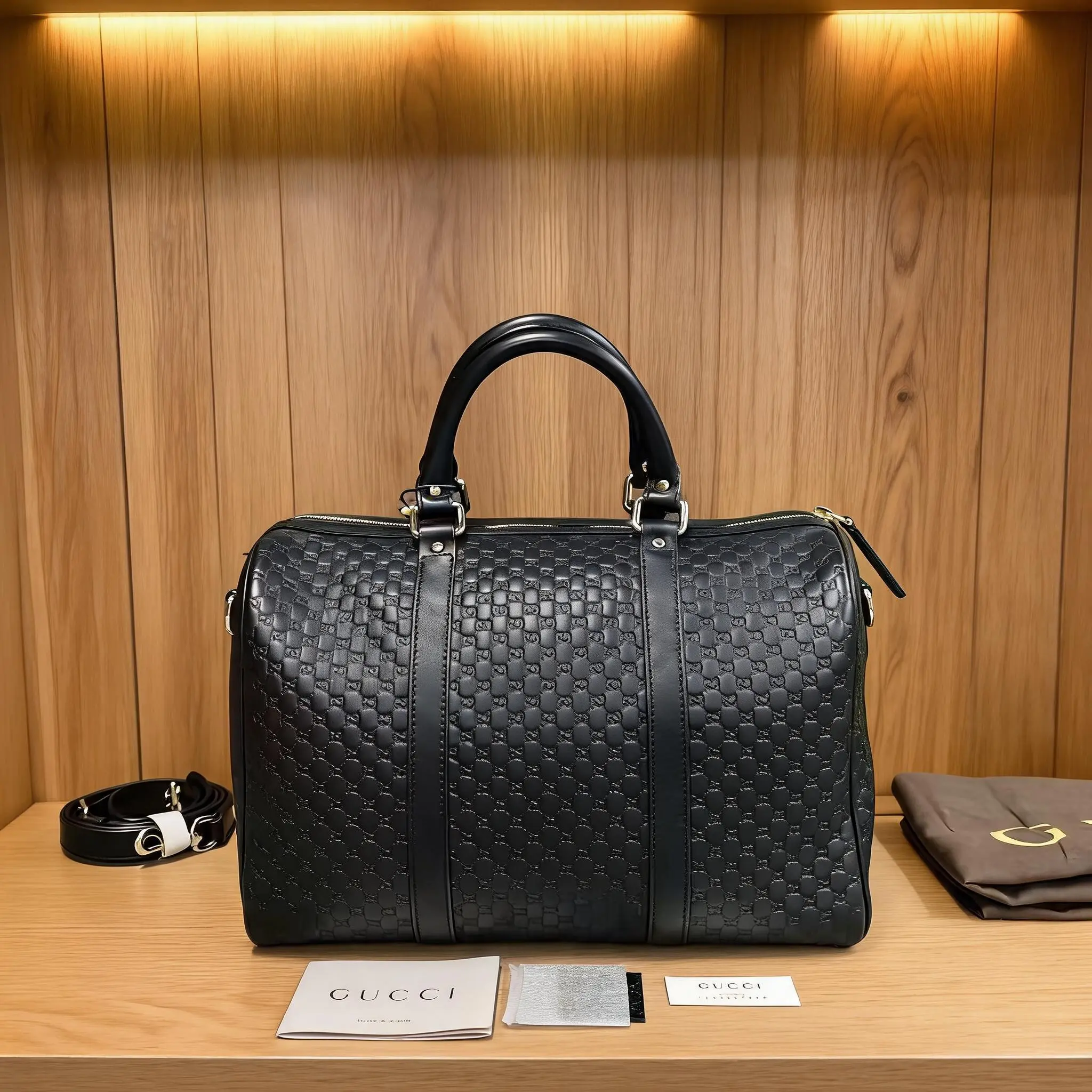 Pre-owned GUCCI Leather Shoulder Bag C0727318214