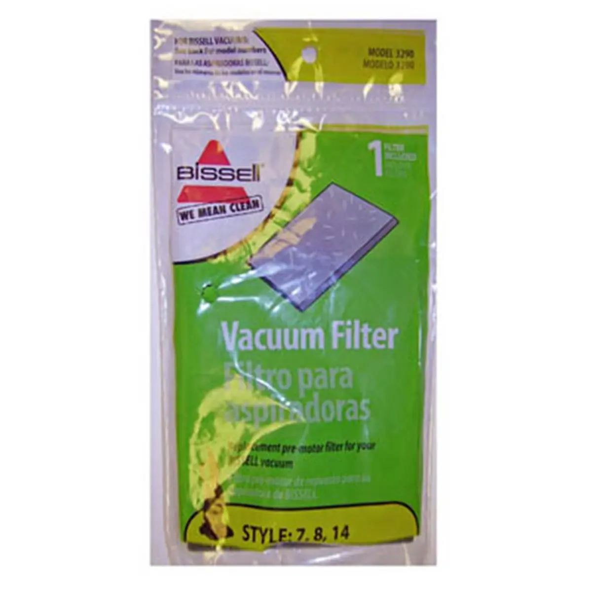 Bissell 1008 Cleanview Vacuum Filters - Pre-Motor & Post-Motor Foam HEPA, 2.4x3.3x5in, 0.16lbs, High-Efficiency Allergen-Blocking, Fits Cleanview Series 1 Pass Vacuums, Household Appliance Parts & Accessories, Hepa Filter Household Appliance Parts & Acces