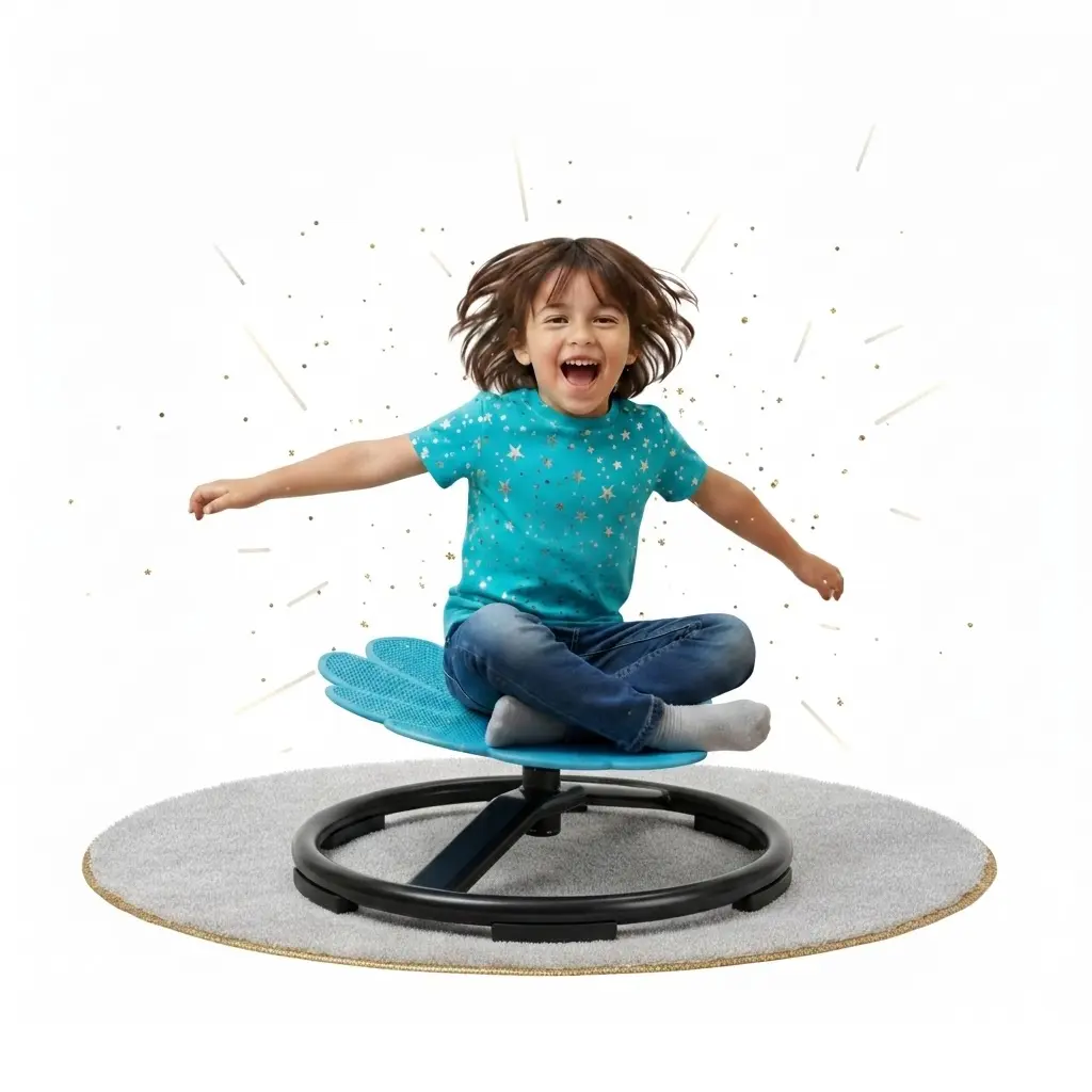 Sensory Swivel Chairs for Kids Spinning Chair for Autistic Kids Sit and Spin Training Body Coordination Autism ADHD Chairs Indoor Outdoor Use Ideal Gift Fun Furniture Children
