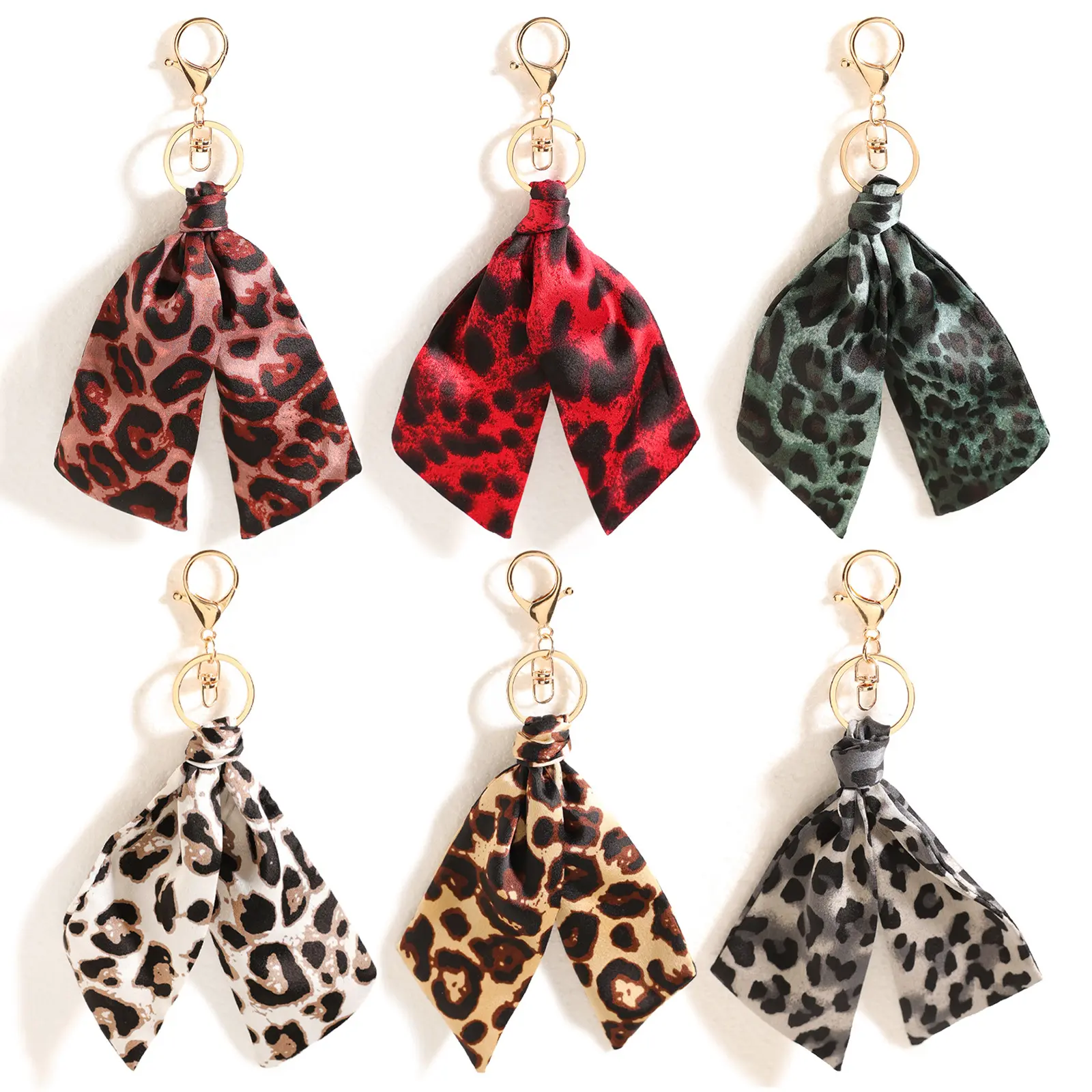 Leopard Print Fabric Pendant Keychain, Women's Fashion Accessory, Bag Charm, Creative Keychain for Women, Car Pendant Jewelry Gift, Keychains For Women