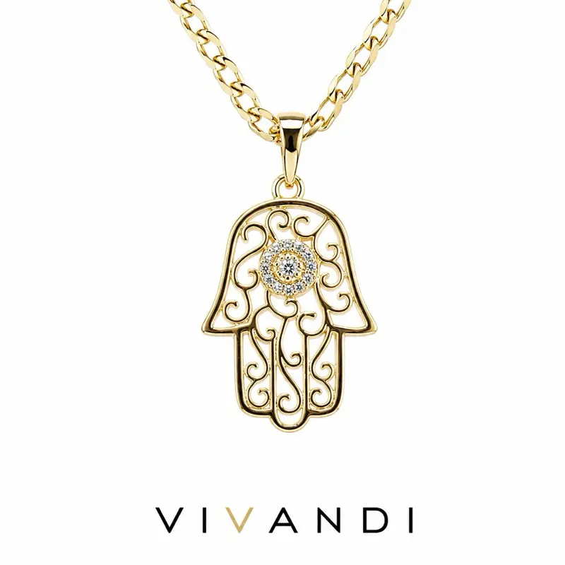 Vivandi Hamsa Hand Necklace