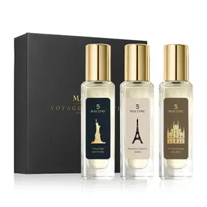 Maytime Summer Scented Journeys 3-Piece Unisex Perfume Set (3×30ml) – Voyages Olfactifs Collection, Long-Lasting Eau de Parfum for Work, Dates & Nights, Woody Spicy & Fougere Scents Inspired by New York, Paris & Milano