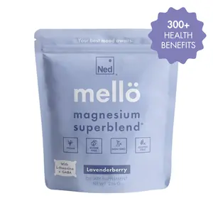 Mellö Magnesium Healthcare Dietary -   Magnesium Glycinate with L-Theanine, GABA, and 70 Trace Minerals - Supports Sleep, Relaxation, Balanced Energy - Lavenderberry Flavor, 30 Servings