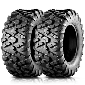 MaxAuto 27x11-14 Sport ATV/UTV Tires,20mm Depth Aggressive Tread Pattern Mud Sand Off-Road Rear Tires, 6ply,Tubeless, Set of 2