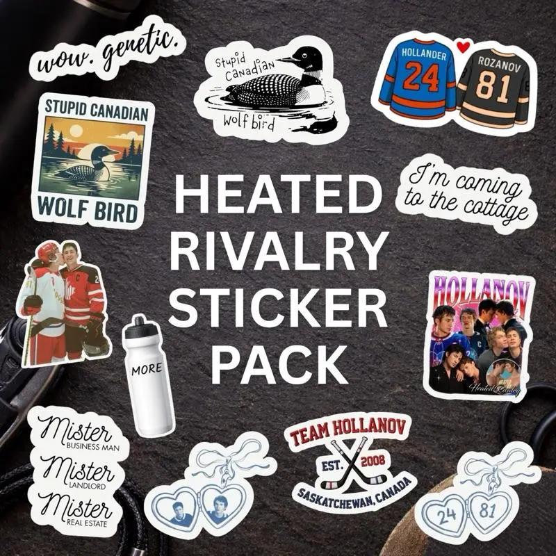 Heated Rivalry Sticker Pack, Hollander Rozanov Vinyl Stickers, Hockey Romance LGBT Movie Gift Perfect For Laptop, Phone, Notebook waterproof