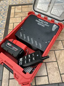 Wireless Trailer Light Tester For Milwaukee M18 Battery, 7 Pin Trailer Light Tester, Milwaukee PACKOUT Container