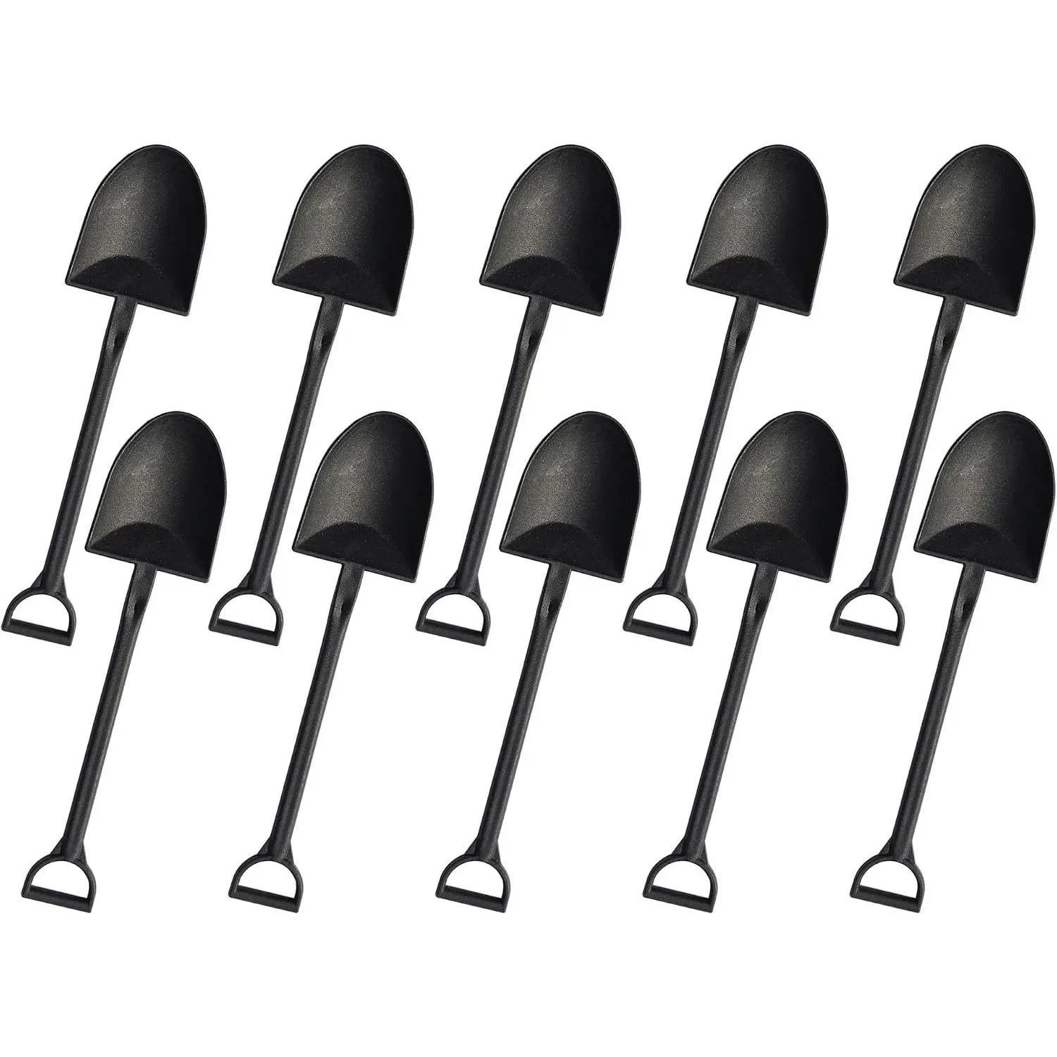 OaaXbbECco Novelty Mini Shovel Shape Spoons Cute Disposable Plastic Dessert Spoons (50)