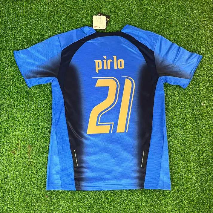 Retro Andrea Pirlo Azzurri Home Jersey #21 Retro Andrea Pirlo Azzurri Home Jersey #21