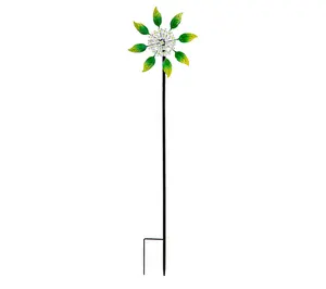 Plow & Hearth 48" Tall Hydrangea Wind Spinner
