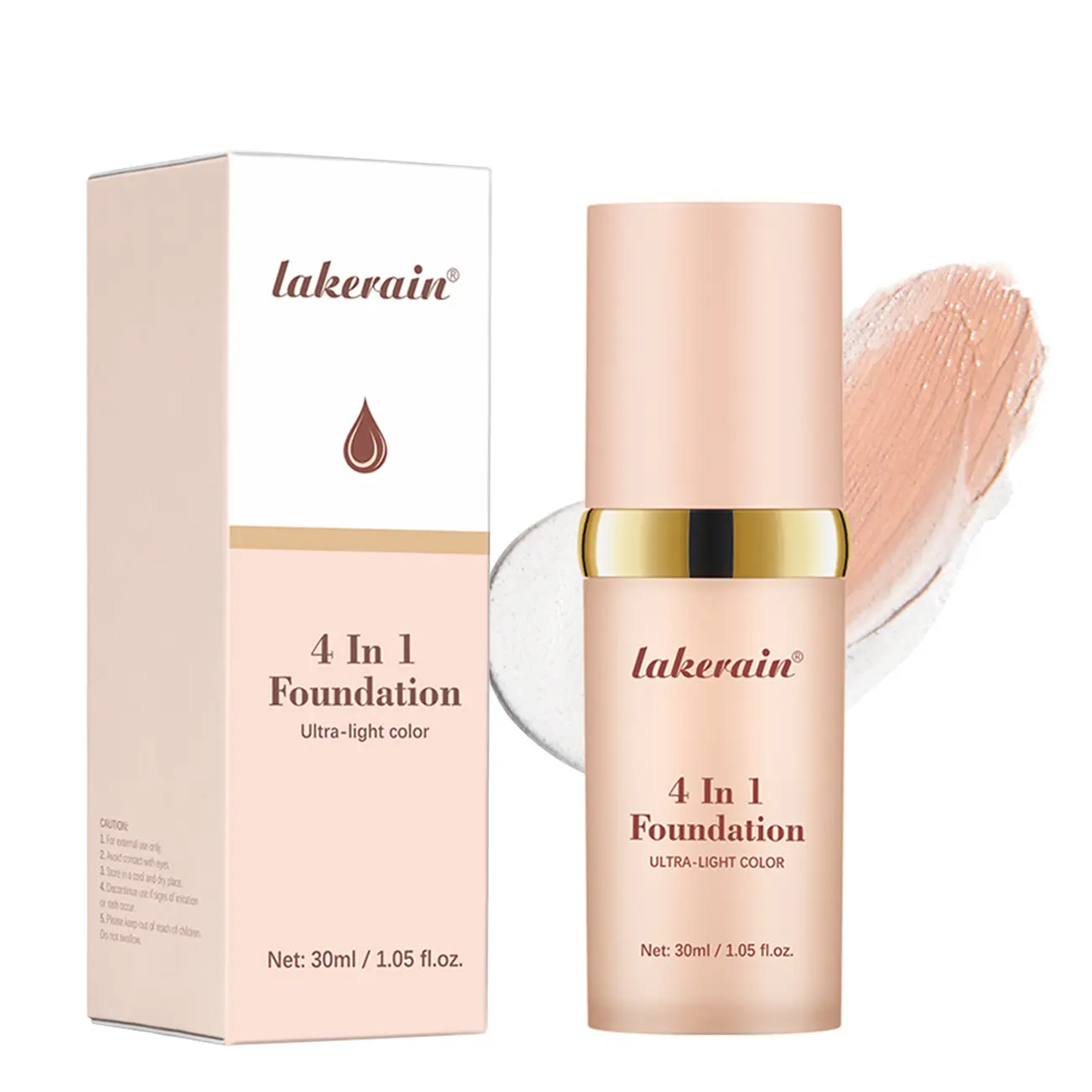 4-in-1 Foundation and Concealer Cosmetic, Moisturizing and Lightweight with a Long-Lasting Buildable Matte Finish, Skin Perfecting Foundation, Daily