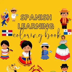 Spanish Learning Coloring Book for Beginners