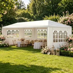 10'x20'/30' Outdoor Party Tent with Removable Sidewalls, Waterproof Canopy Patio Wedding Gazebo for Yard, Outdoor