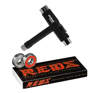 Reds Bearings 8-pack For [skateboards  Longboards Scooters Spinners] (8-pack W/tool)