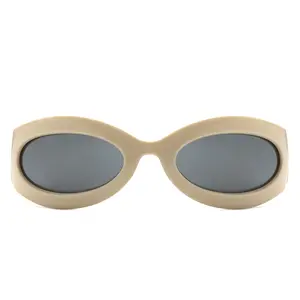 Oval Cat Eye Sunglasses For Women Men Luxury Punk Wrap Around Sun Glasses UV400 Unisex Sports Goggles HS1187-C6