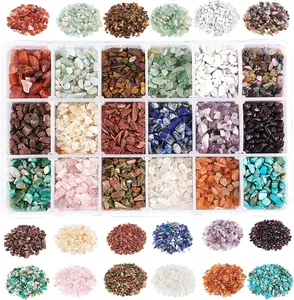 IG Crystal 1 KG Different Materials Crystal Chips Sets Rose Quartz Green Phantom Quartz Green Aventurine Sun Stone Tourmaline Prehnite Citrine Clear Quartz Amethyst White Turquoise Super 8 Strawberry Quartz High Quality Natural Crystals
