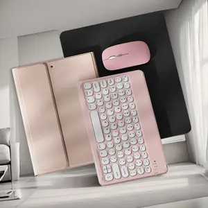 Wireless Tablet Keyboard with Pen Holder, Rechargeable Detachable Tablet Keyboard, Portable Keyboard, Tablet & Computer Accessories for iPad