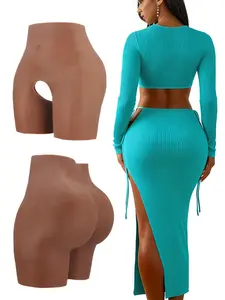 Women's Silicone Butt Shapewear Fit High Waist With Butt Enhancer - Silicone Butt And Hips, Waist Range: 56cm-115cm/22.04"-45.27", Thickness: 0.35" (0.9cm), Suitable For Various Occasions