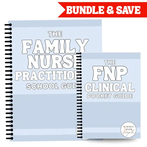 Family Nurse Practitioner (FNP) School Bundle - 300+ Page Quick-Reference Clinical Pharmacology Guide, Assessment Cram Sheets, Patho & Risk Factors Resources, Billing-Coding Aid, Fast Exam Tips Pocket-Size Clinical Help for Nursing Students