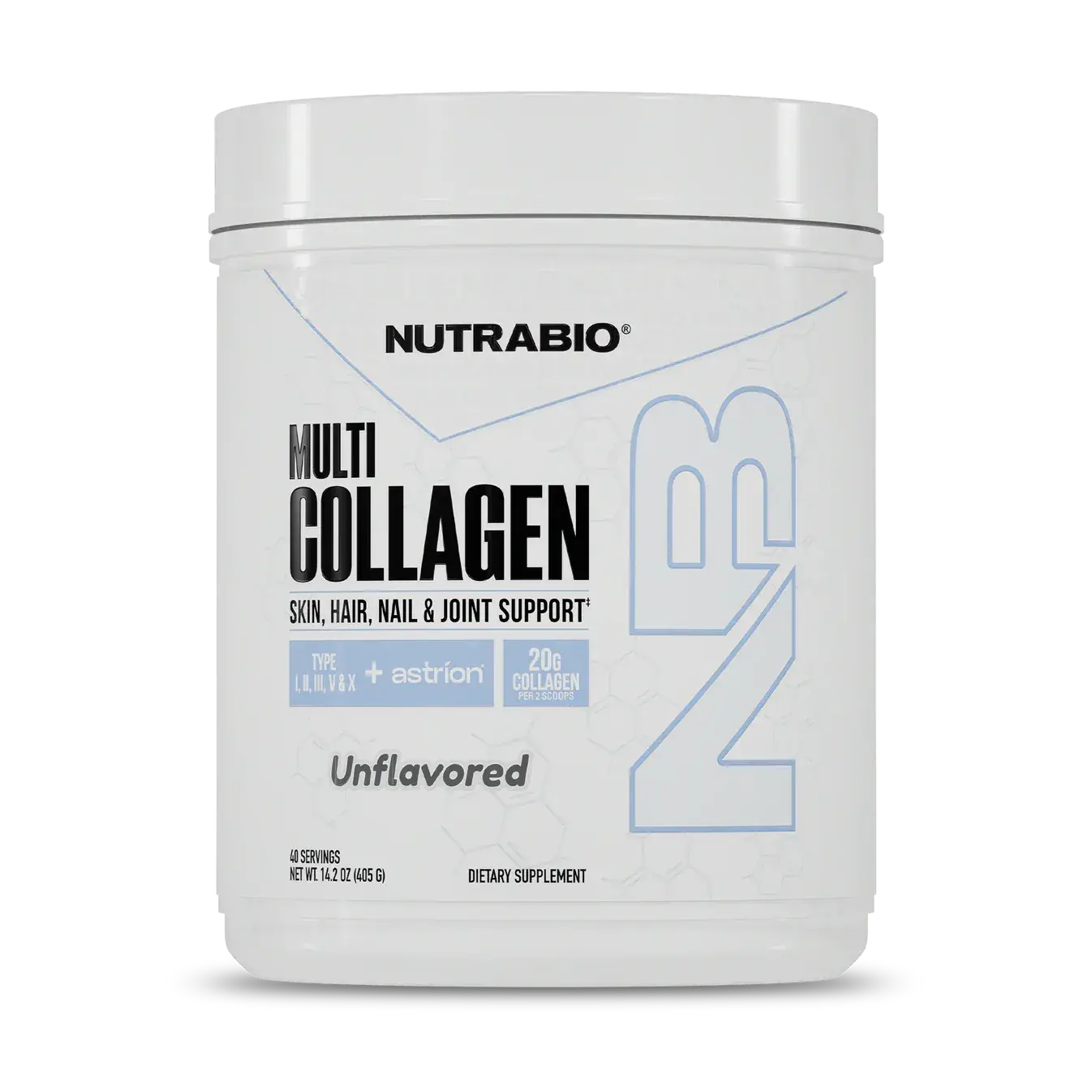 NutraBio Multi Collagen Peptides Powder with Astrion