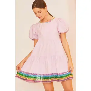 Bejeweled Lavender Haze Swifty Sequin Dress