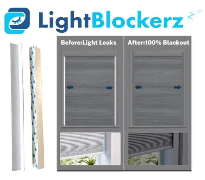 2 Pack LightBlockerz Crisp White 30" L-Shaped Light Blocking Strips for Windows Solid 100% Blackout Solution Eliminate Light Leaks Easy Install