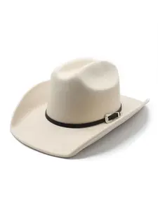 Western-style cowboy hats for men and women, fashionable flat-top versatile hats, ethnic-style knight and jazz hats