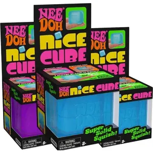NeeDoh Cube Nice Cube Sensory Toy With A Super Solid Squish - Always Returns To Its Square Shape - Colors May Vary Limited Edition