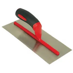 Goldblatt 11x4 in. Curved Carbon Steel Drywall Trowel, Home Repair & Construction Tool for Mud Bed Perfection, Joint Finishing, Home Repair Tools