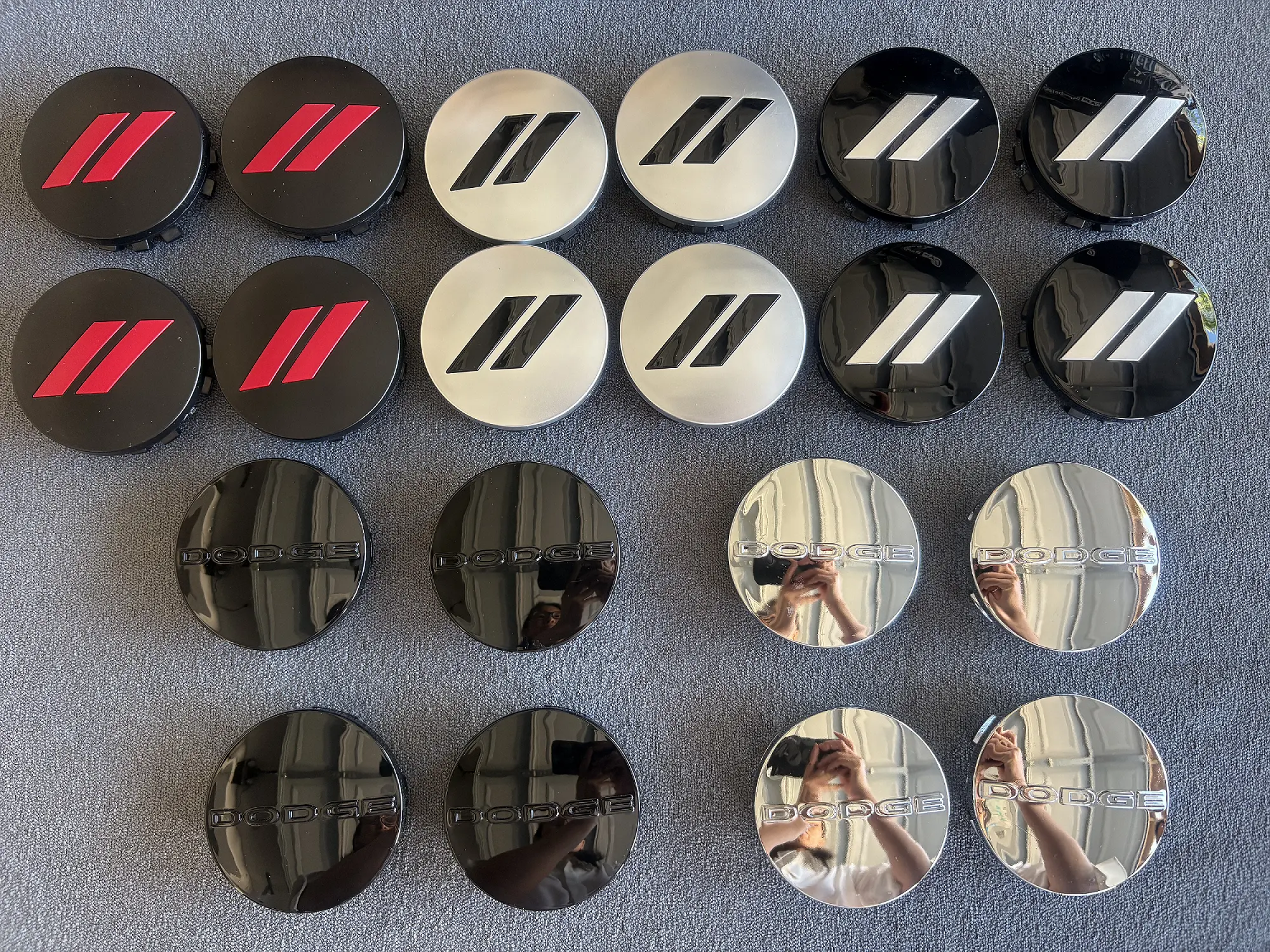 4PCs 2.5 inch Wheel Center Hub Caps For 2004-2018 Dodge Charger Challenger Durango Avenge