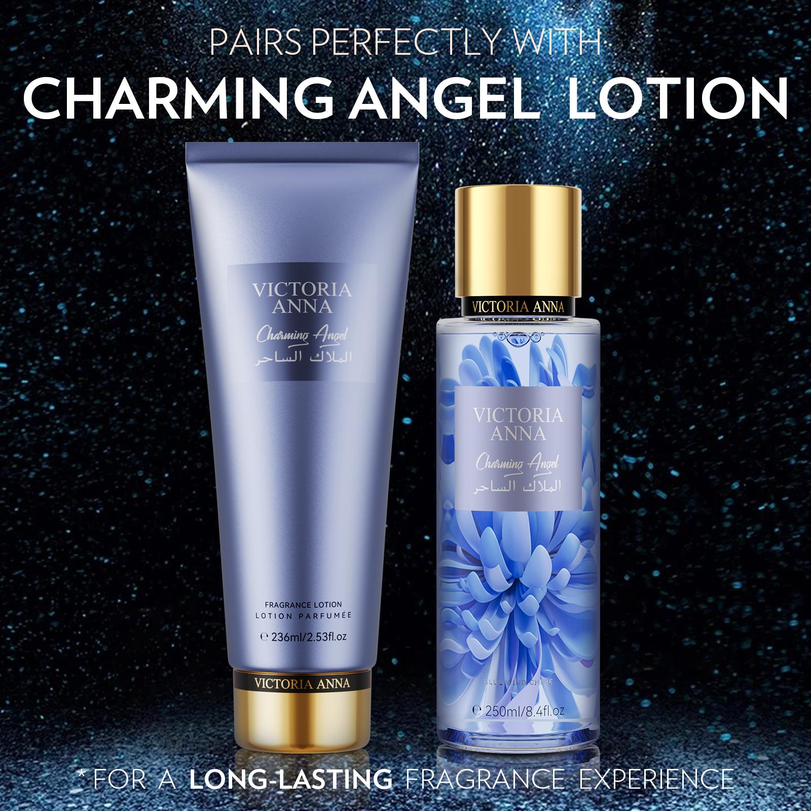 Victoria Anna Fragrance Gift Box, Body Spray and Body Lotion Set, 4 Flavor Options,Blue Wind Chime,Charming Angel,The Rhythm of Bamboo, Floral and Fruity Scents, Ideal Birthday Gift, Teacher Gift