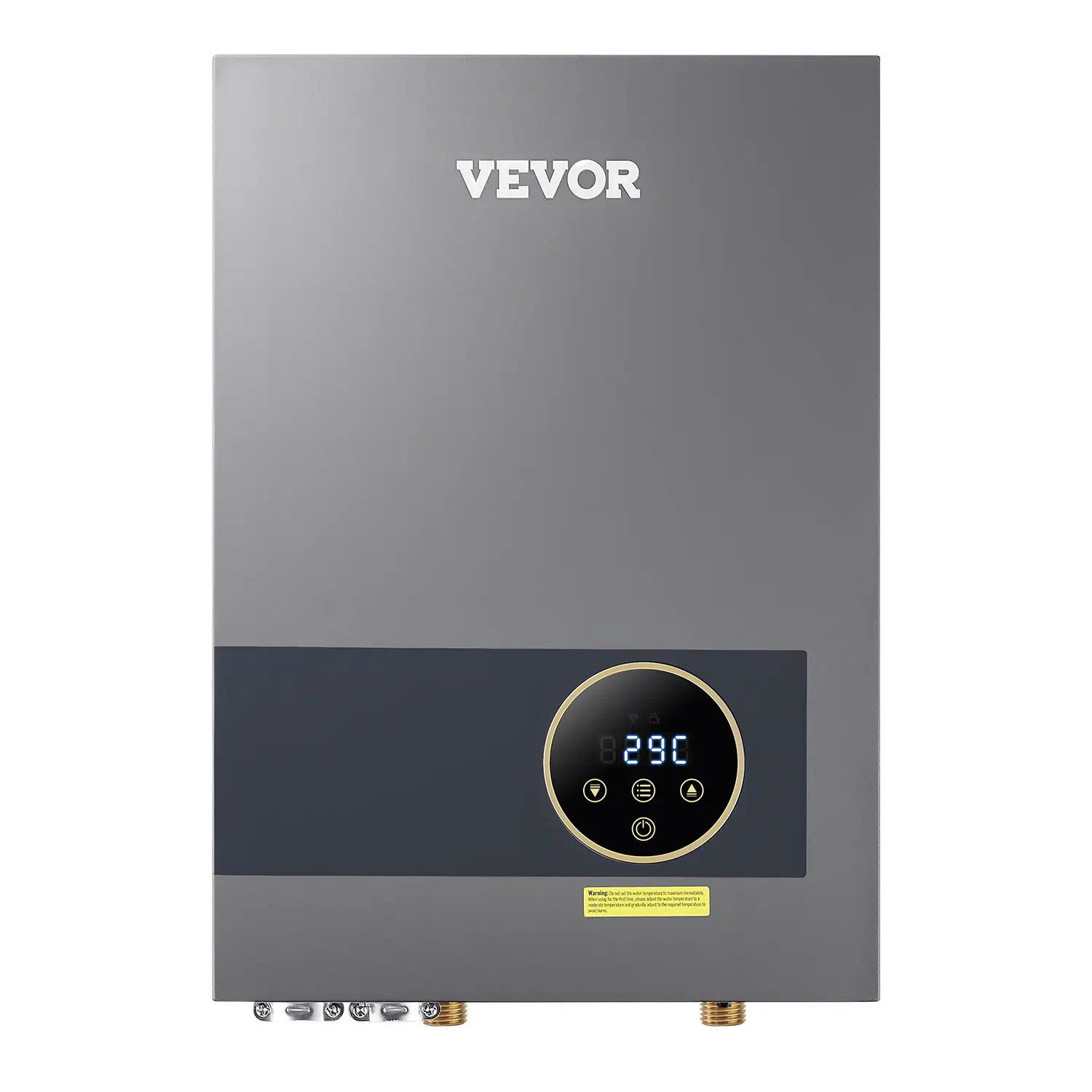 【Summerfinds】VEVOR 36kW Tankless Electric Water Heater - 240V Under Sink Space Saver with Heating, Aluminum Build, Constant Temperature Control, LCD Touch Screen, Child Security Lock, 3/4'' NPT Inlet/Outlet, Installation Instructions for Bathroom, Kitchen