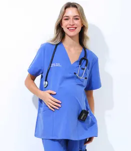 Alina Mae Maternity Nursing Scrub Top for Women - Workwear for Pregnant Women Womenswear, Breathable and Quick-Dry - Clothing Breathable Clothing Comfortable Uniform Comfort