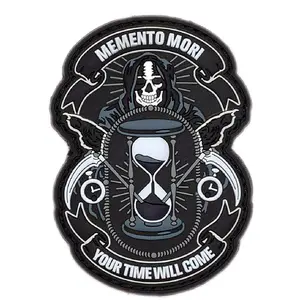 Memento Mori Your Time Will Come Patch [3D-PVC Rubber - Hook Fastener -MM10] 4.0 Inch